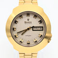 Bulova Accutron Safirglas Vintage Day-Date Watch – Circa 1970, Gold-Tone
