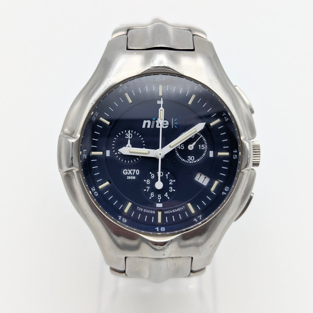 Nite GX70-201 Blue Dial - Bezel & Hide