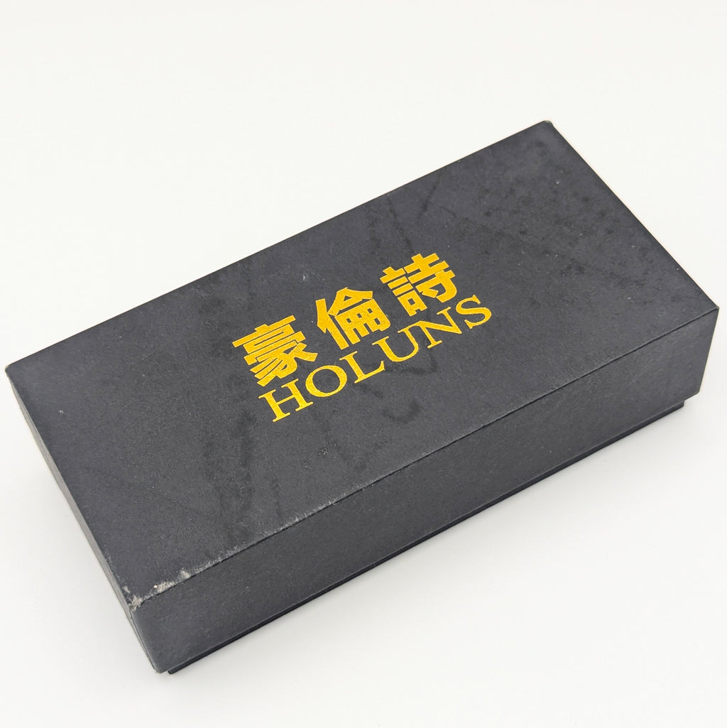 Holuns Men's Chronograph Watch — 51mm Black PVD, Grey Dial, Tachymeter, Boxed with Spare Links - Bezel & Hide