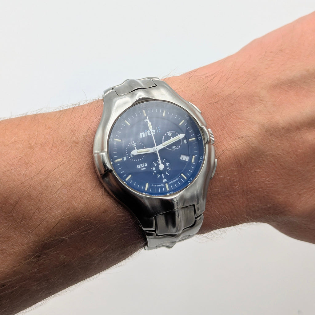 Nite GX70-201 Blue Dial - Bezel & Hide