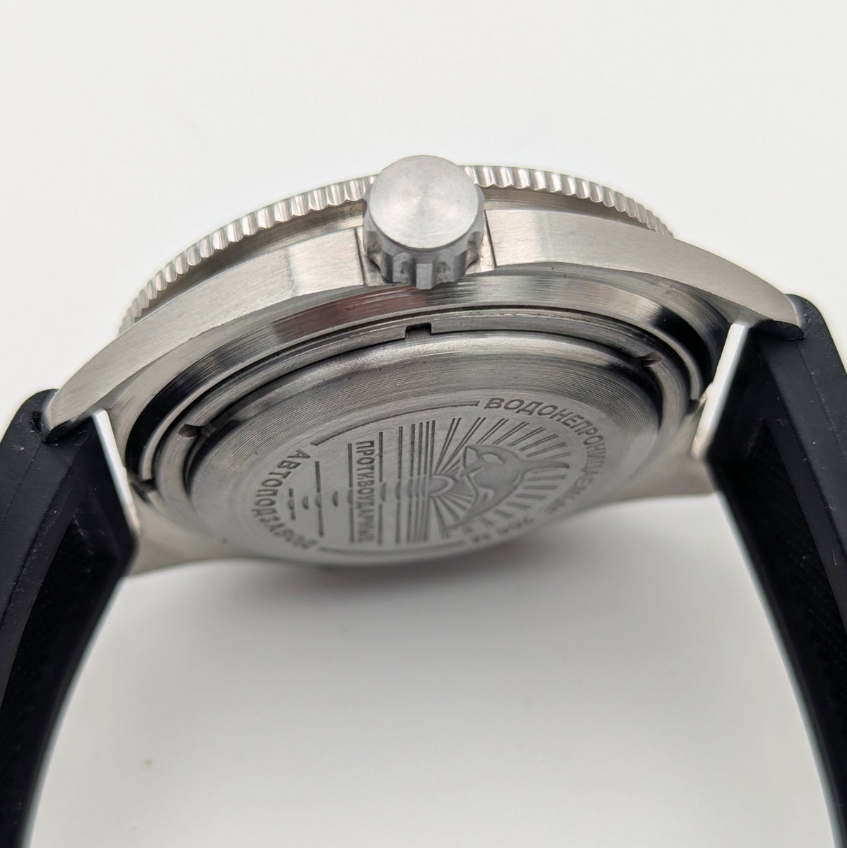 Vostok Komandirskie GMT Automatic — Pepsi Bezel, Black Dial, Men's Watch - Bezel & Hide