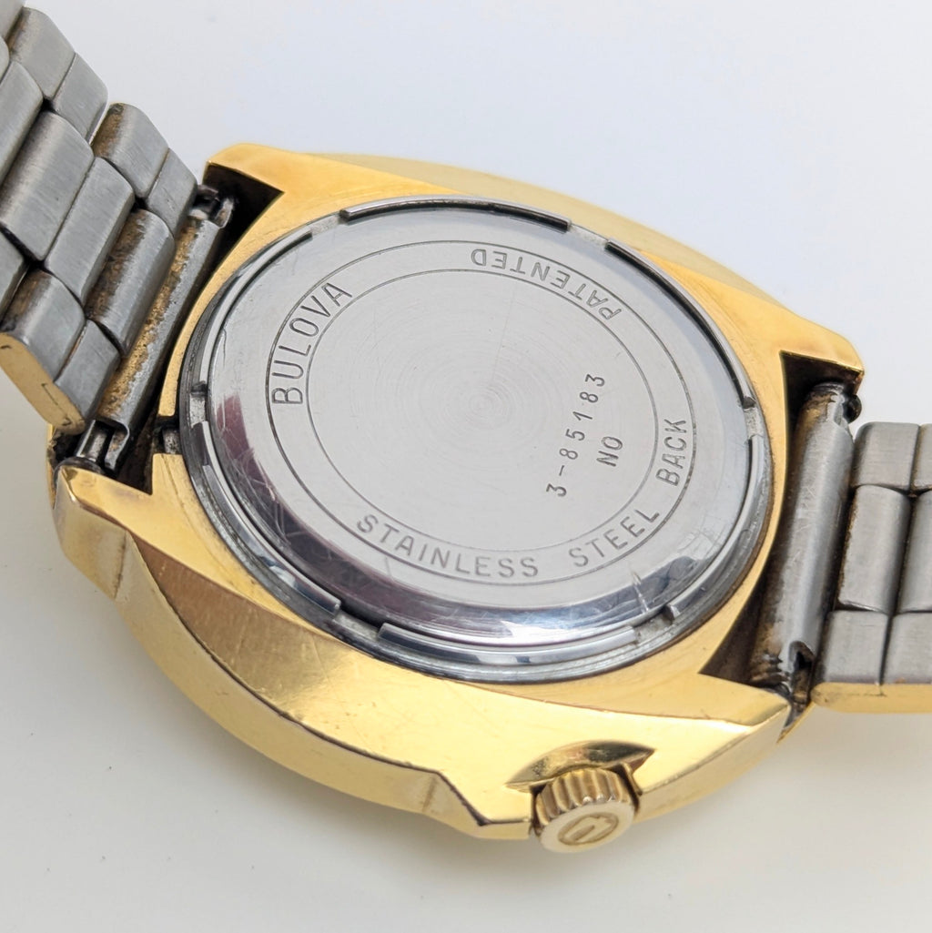 Bulova Accutron Safirglas Vintage Day-Date Watch – Circa 1970, Gold-Tone