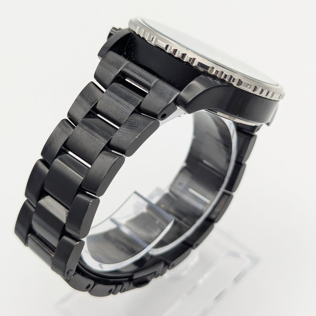 Michael Kors Lexington MK-8643 Chronograph — 45mm Black Ion-Plated, Japanese Quartz, Sold Naked - Bezel & Hide