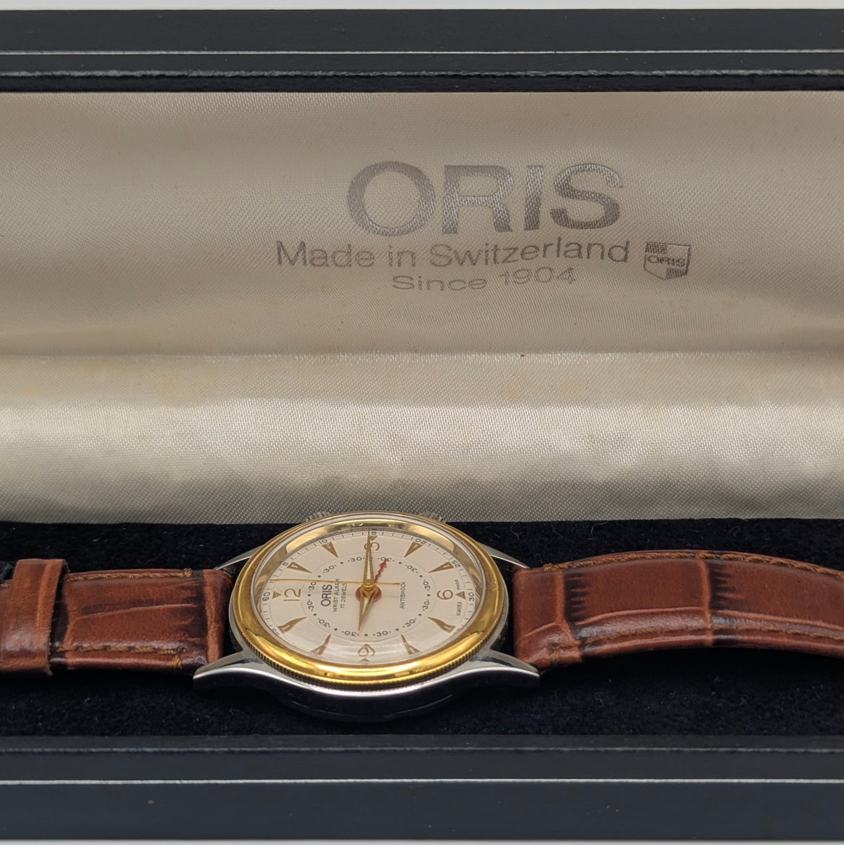 Oris Wrist Alarm Limited Edition – Ref. 418-7451-63 | 18kt Gold Bezel | No. 0297/1600 - Bezel & Hide