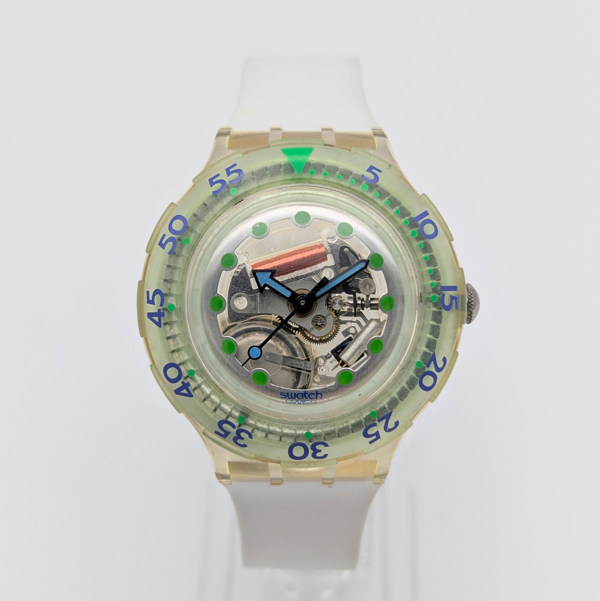 Swatch Scuba 200 SDZ100 — 1994 Seoul Olympic Commemorative, Swiss Quartz Diver, Sold Naked - Bezel & Hide