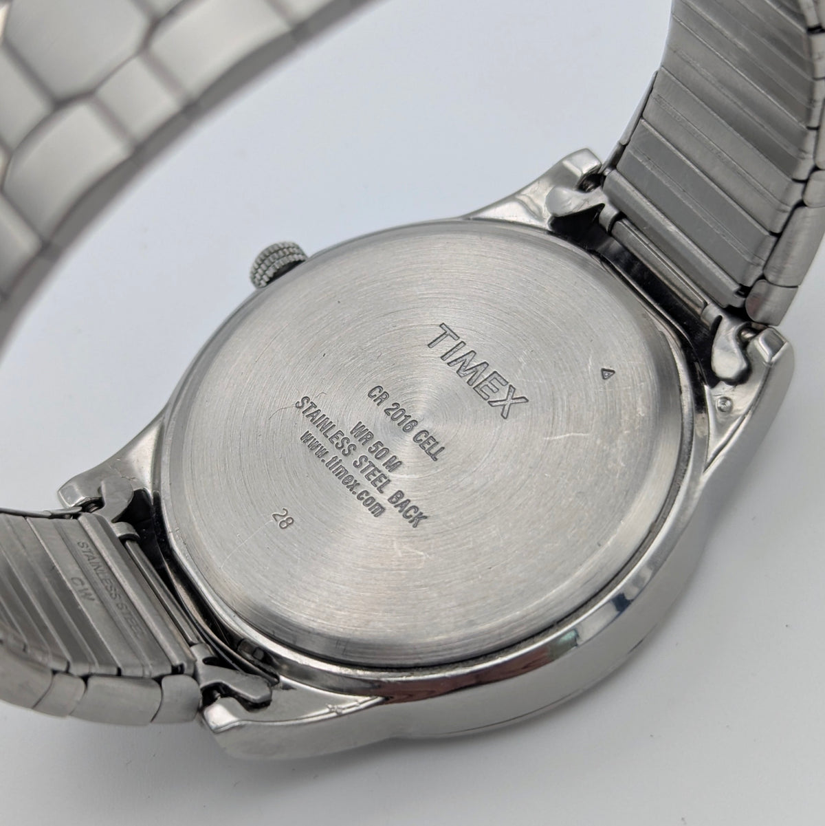Timex Fieldstone Way Indiglo WR50M Sport Watch — Navy Dial, Expansion Bracelet, Date, Sold Naked - Bezel & Hide