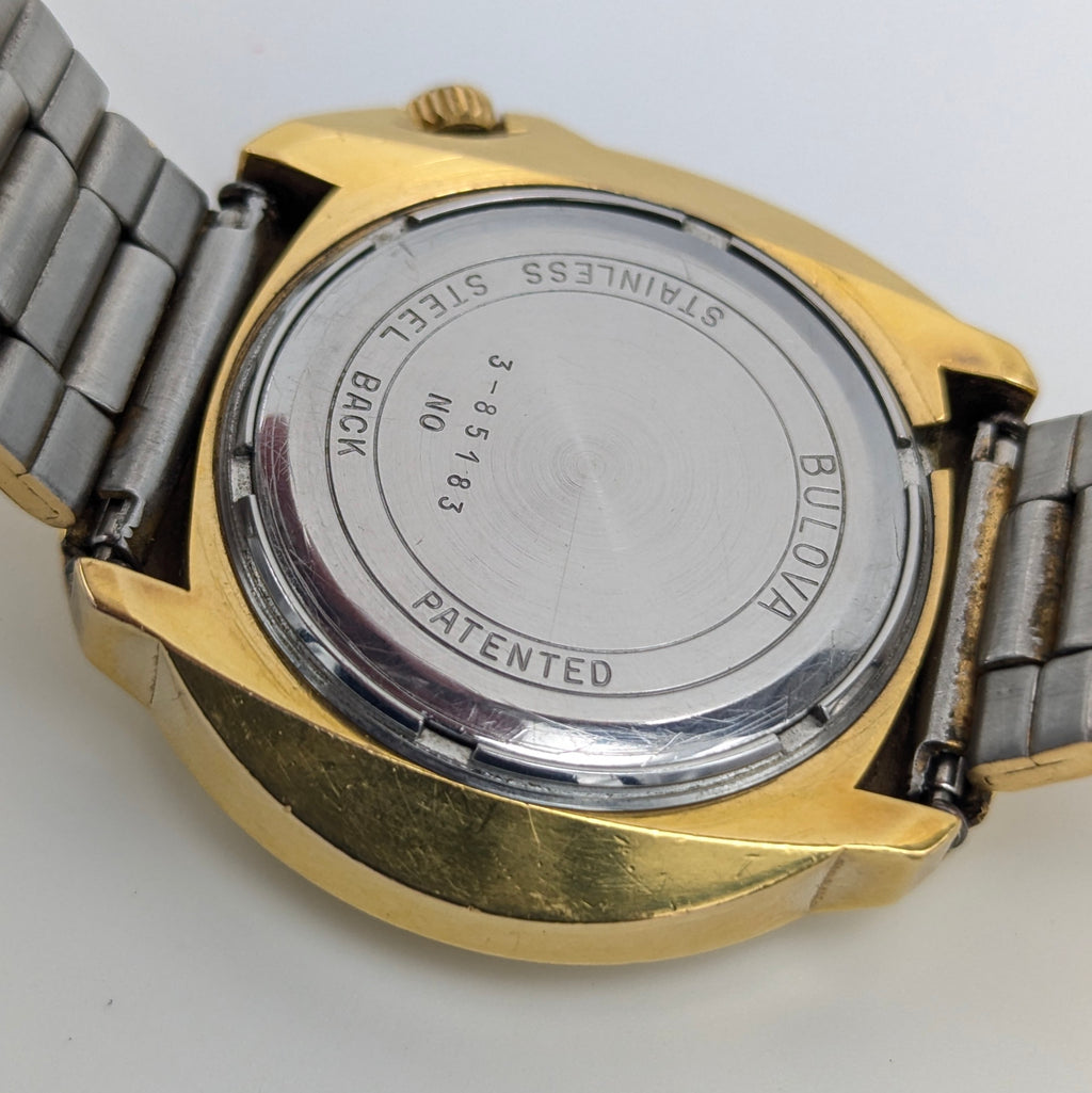Bulova Accutron Safirglas Vintage Day-Date Watch – Circa 1970, Gold-Tone