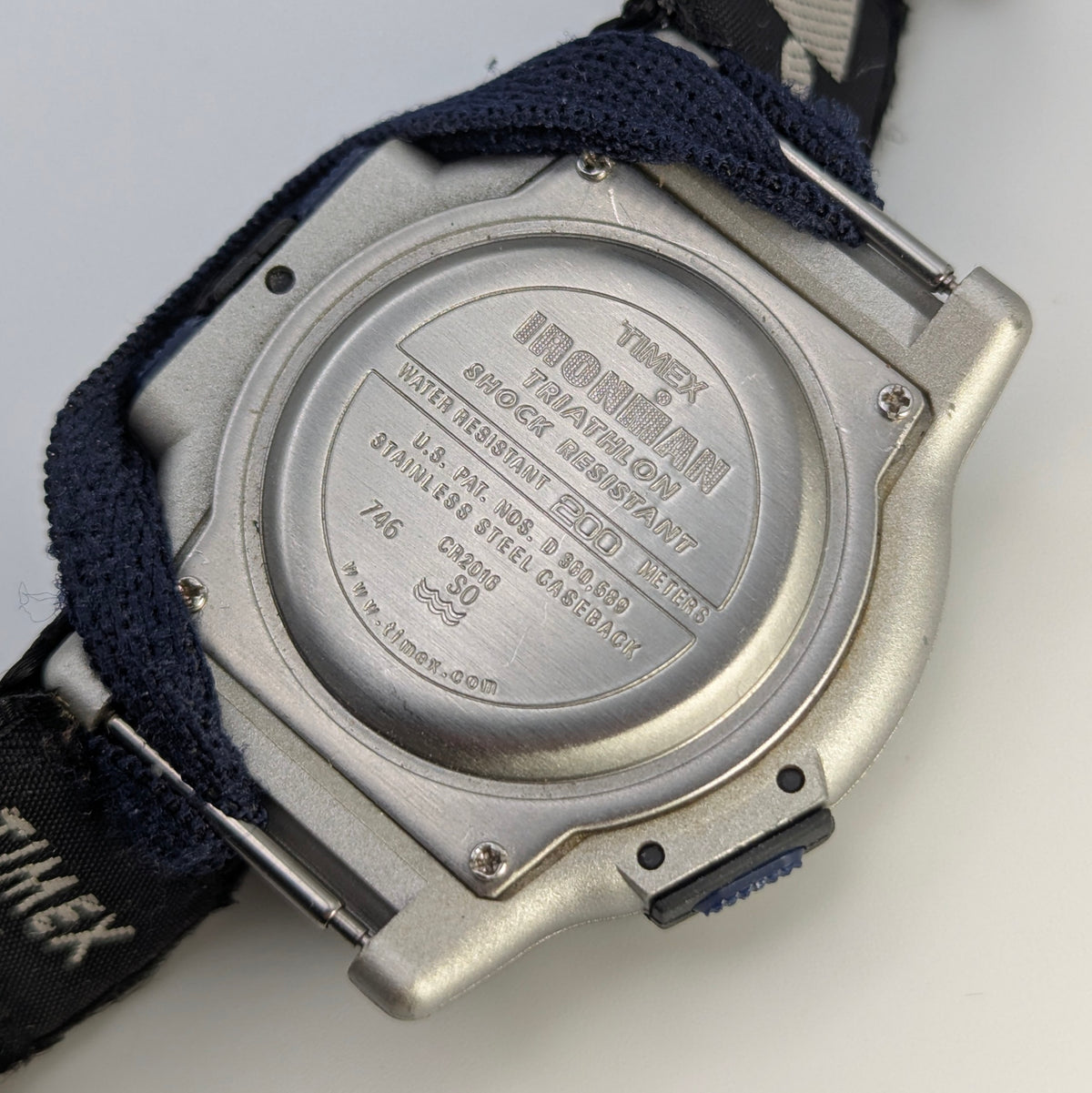 Timex Ironman Triathlon 8-Lap Digital Watch — INDIGLO, Original Strap, Vintage - Bezel & Hide