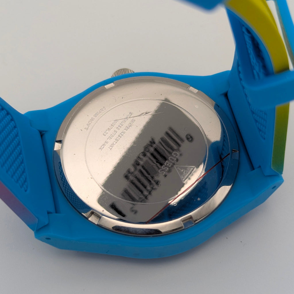 Guess Originals Retro Pop W0979L28 Unisex Watch — Blue & Lime Ombre, Quartz, Tags On - Bezel & Hide