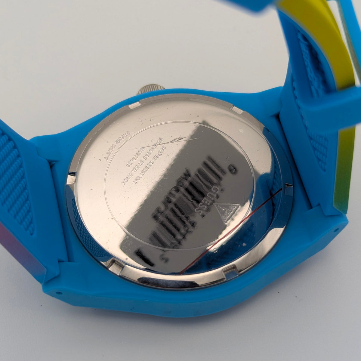 Guess Originals Retro Pop W0979L28 Unisex Watch — Blue & Lime Ombre, Quartz, Tags On - Bezel & Hide