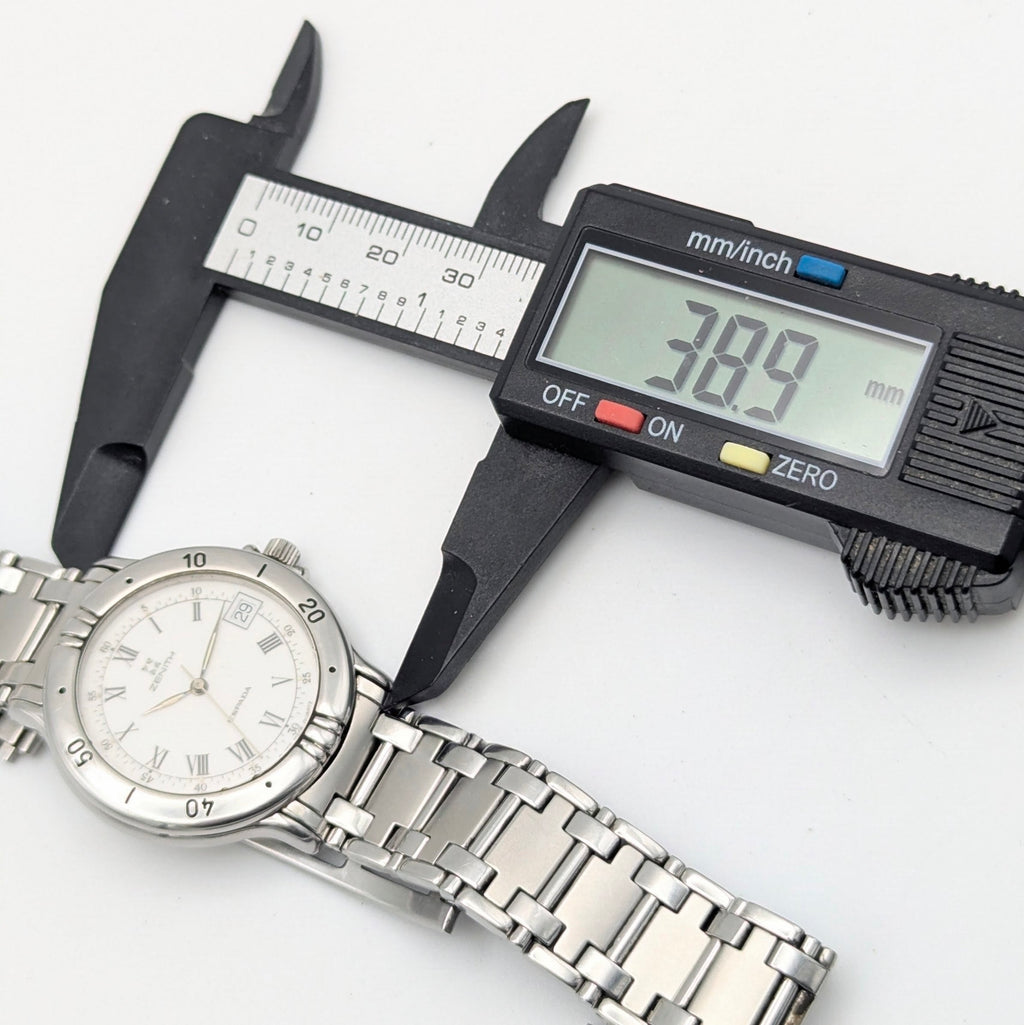 Zenith Espada Men's Quartz Watch — Swiss Made, Roman Dial, Sold Naked - Bezel & Hide