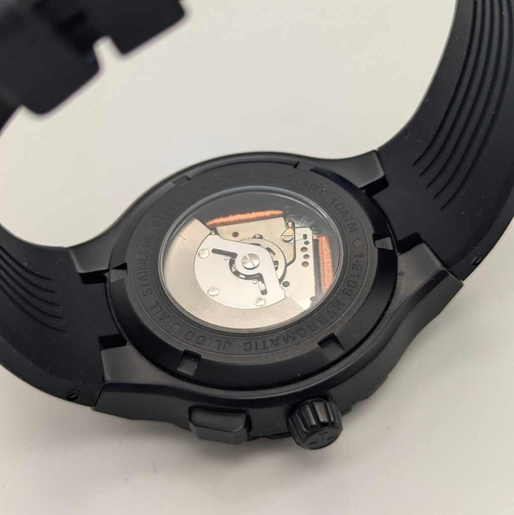 Jacques Lemans Hybromatic 1-2109 Hybrid Quartz Watch, Black & Orange, Boxed