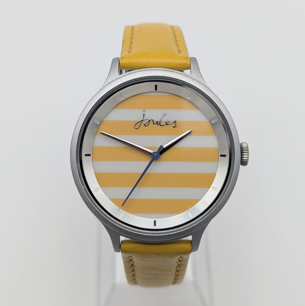 Joules JS1C1PY Yellow Stripe Ladies' Quartz Watch — Sold Naked - Bezel & Hide