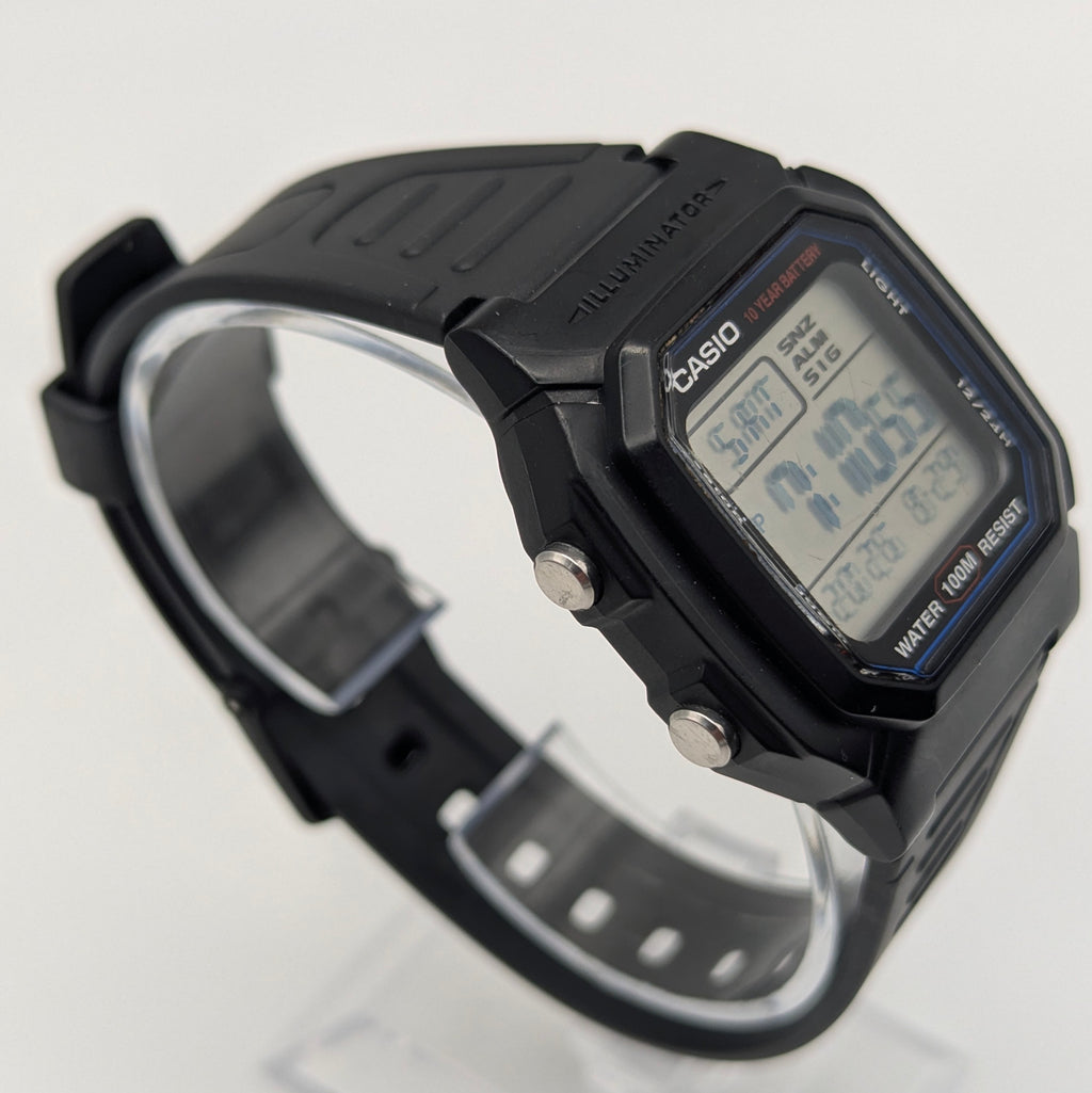 Casio W-800H Digital Watch — 100M Water Resistant, Sold Naked - Bezel & Hide