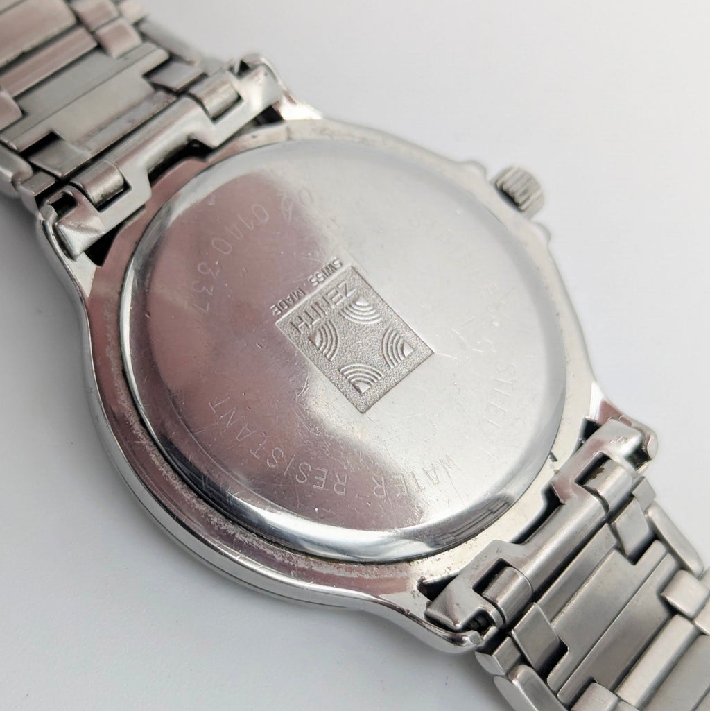 Zenith Espada Men's Quartz Watch — Swiss Made, Roman Dial, Sold Naked - Bezel & Hide