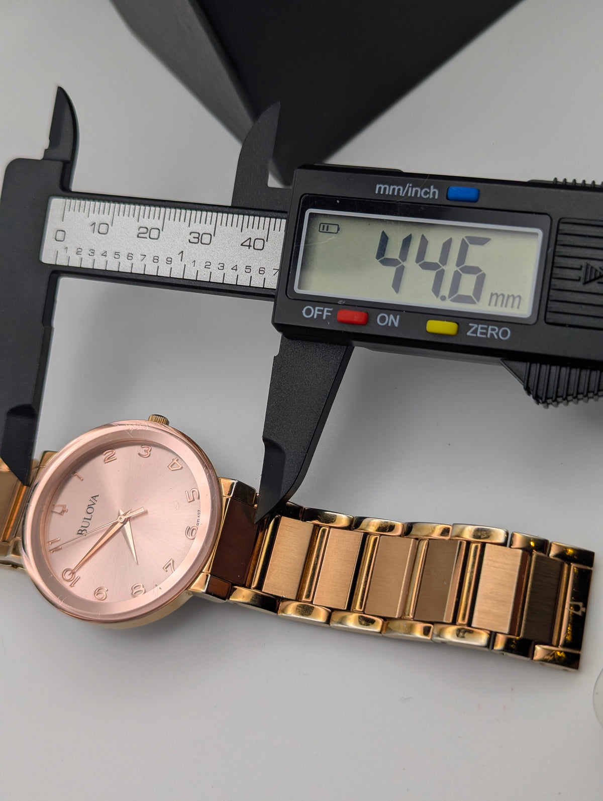 Bulova 97L127 Women's Pink Sunburst Dial Watch, Gold-Tone Bracelet, Boxed - Bezel & Hide