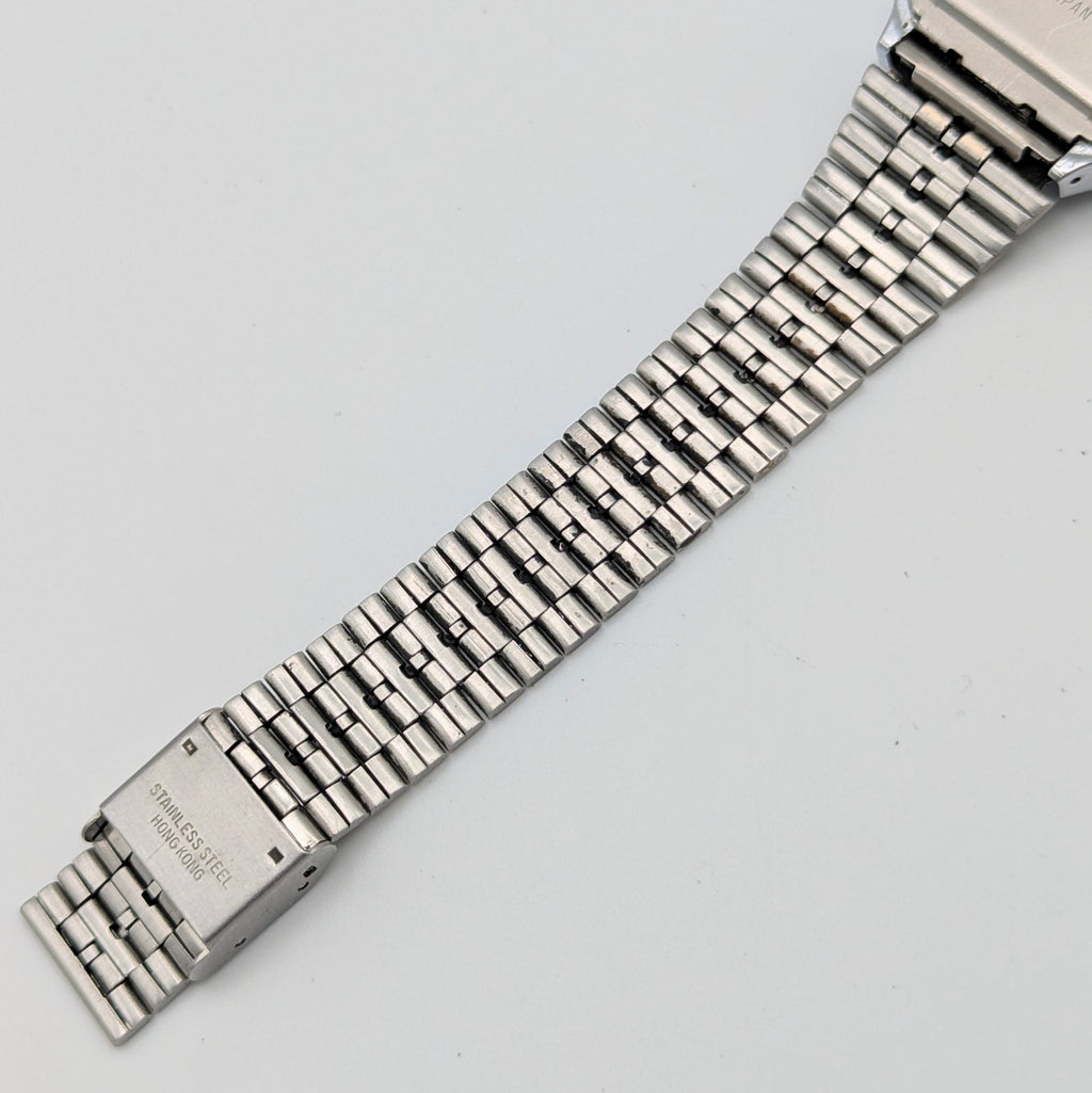 Lorus V031-5010 Ana-Digi Vintage Watch — Black Dial, Steel Bracelet, Sold Naked - Bezel & Hide
