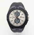 Lotus Chronograph Men's Quartz Watch — Black PVD, Silver Dial, Ref 15679, Sold Naked - Bezel & Hide