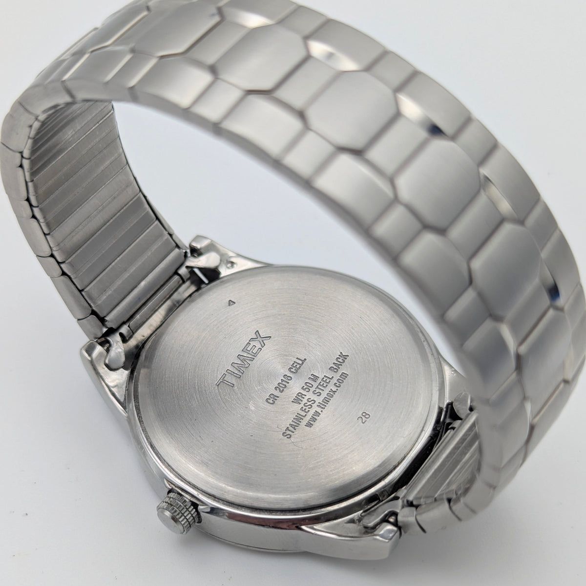 Timex Fieldstone Way Indiglo WR50M Sport Watch — Navy Dial, Expansion Bracelet, Date, Sold Naked - Bezel & Hide