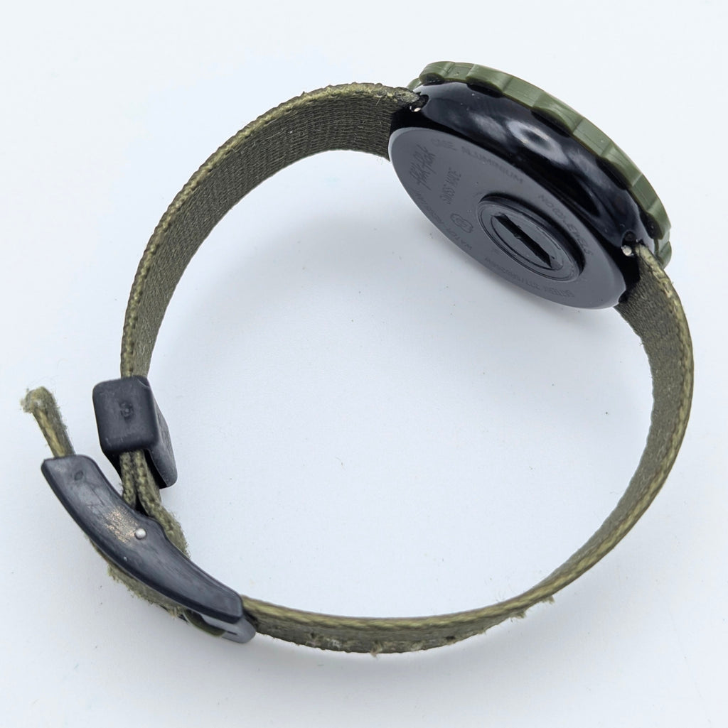 Flik Flak Kids Tribal Military Quartz Watch — Swiss Made, Time-Teaching Fun, Sold Naked - Bezel & Hide