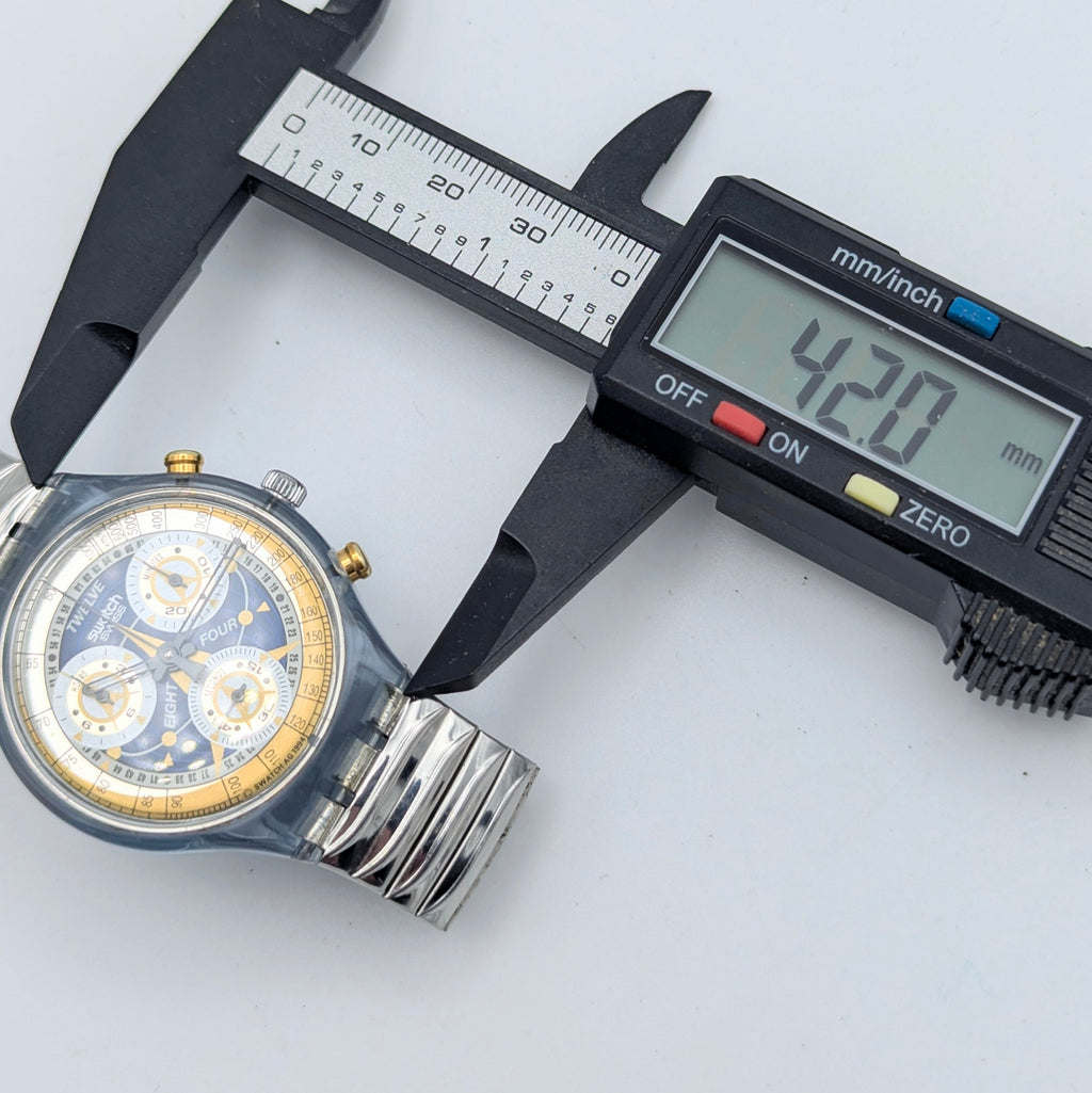 Swatch Grand Prix SCJ101 Chronograph — 1992 Swiss Quartz Motorsport Icon, Sold Naked - Bezel & Hide