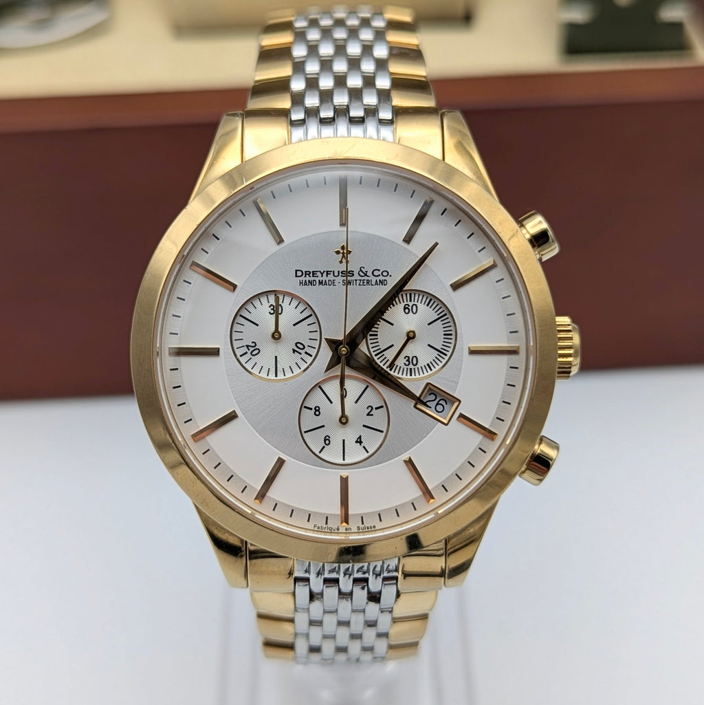 Dreyfuss & Co 1953 Series Quartz Chronograph - Bezel & Hide