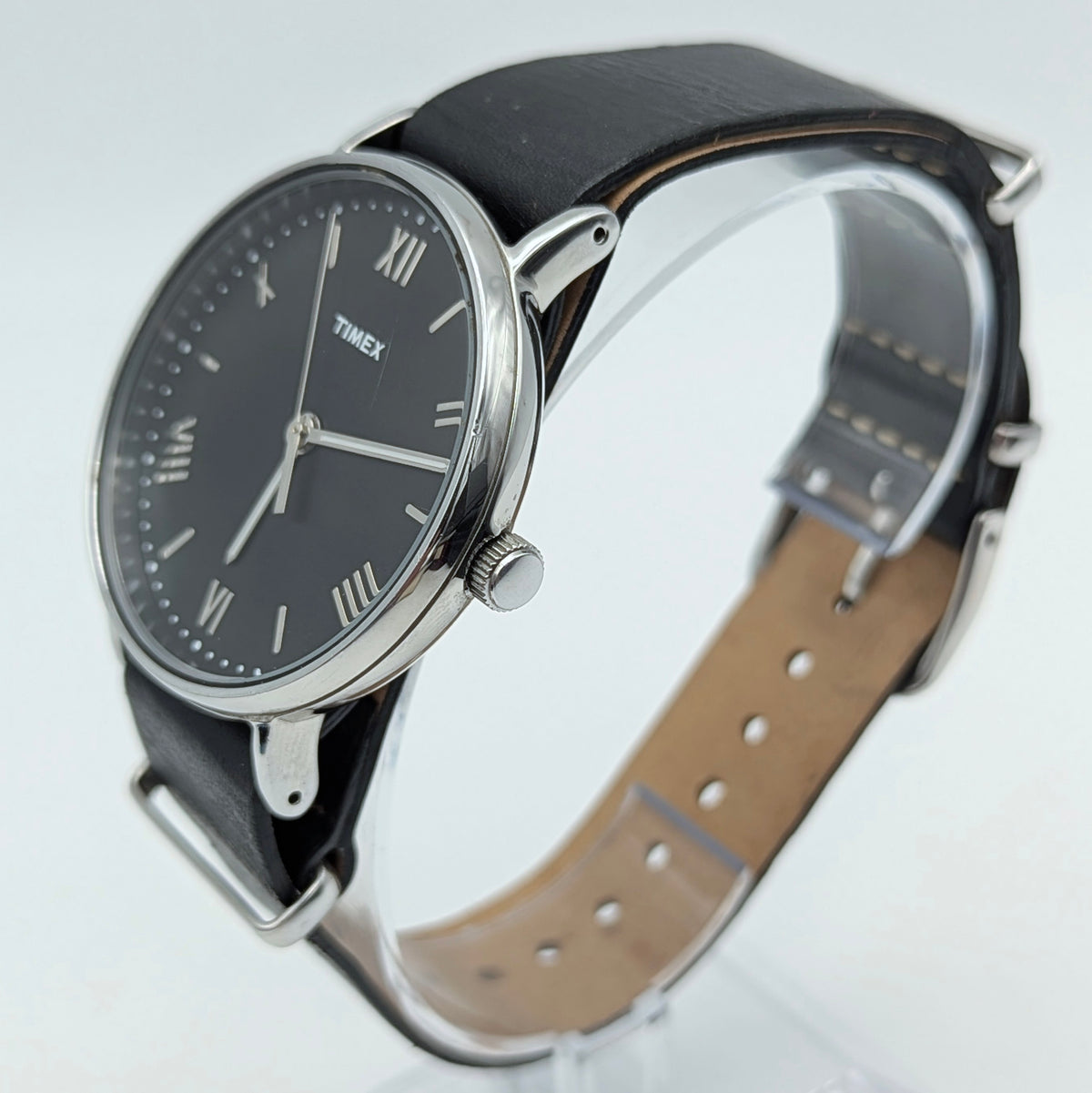 Timex Southview TW2R28600 Quartz — Black Dial, Black Leather NATO, Sold Naked - Bezel & Hide
