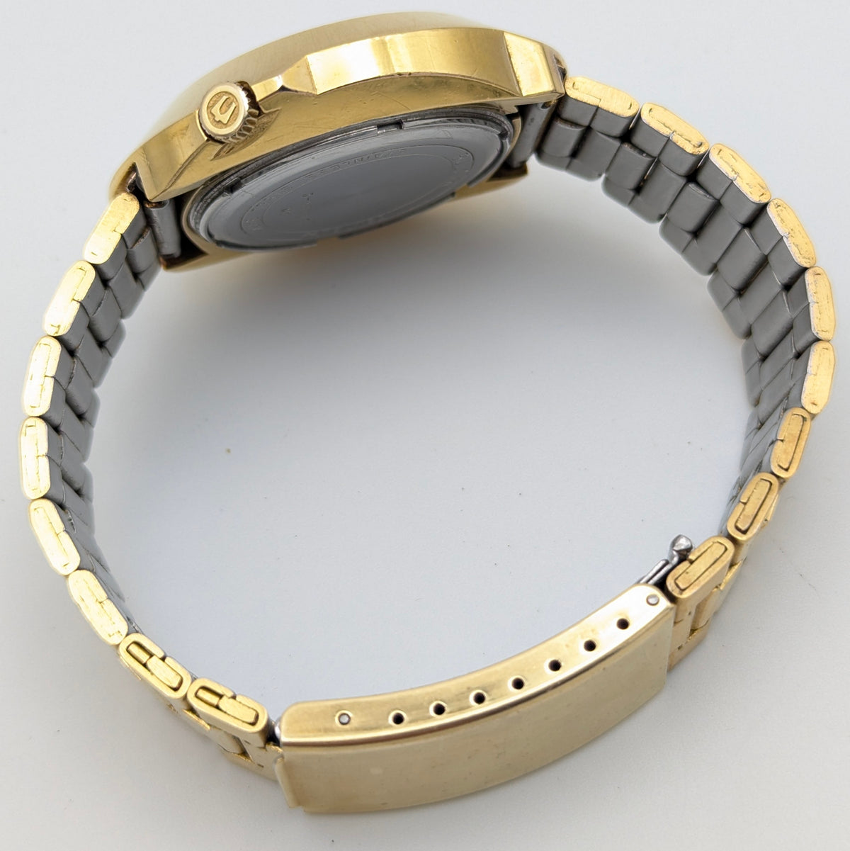Bulova Accutron Safirglas Vintage Day-Date Watch – Circa 1970, Gold-Tone
