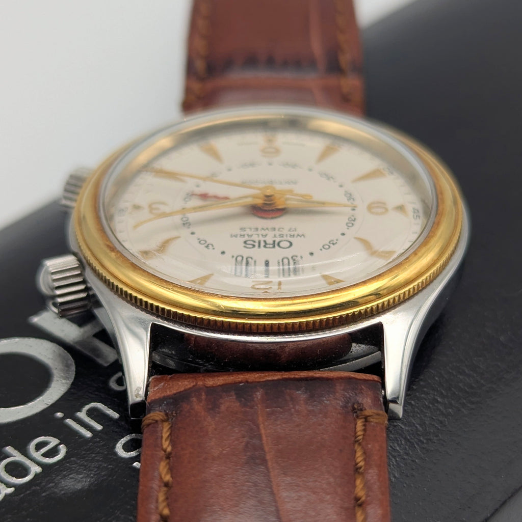 Oris Wrist Alarm Limited Edition – Ref. 418-7451-63 | 18kt Gold Bezel | No. 0297/1600 - Bezel & Hide
