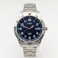 Timex Fieldstone Way Indiglo WR50M Sport Watch — Navy Dial, Expansion Bracelet, Date, Sold Naked - Bezel & Hide