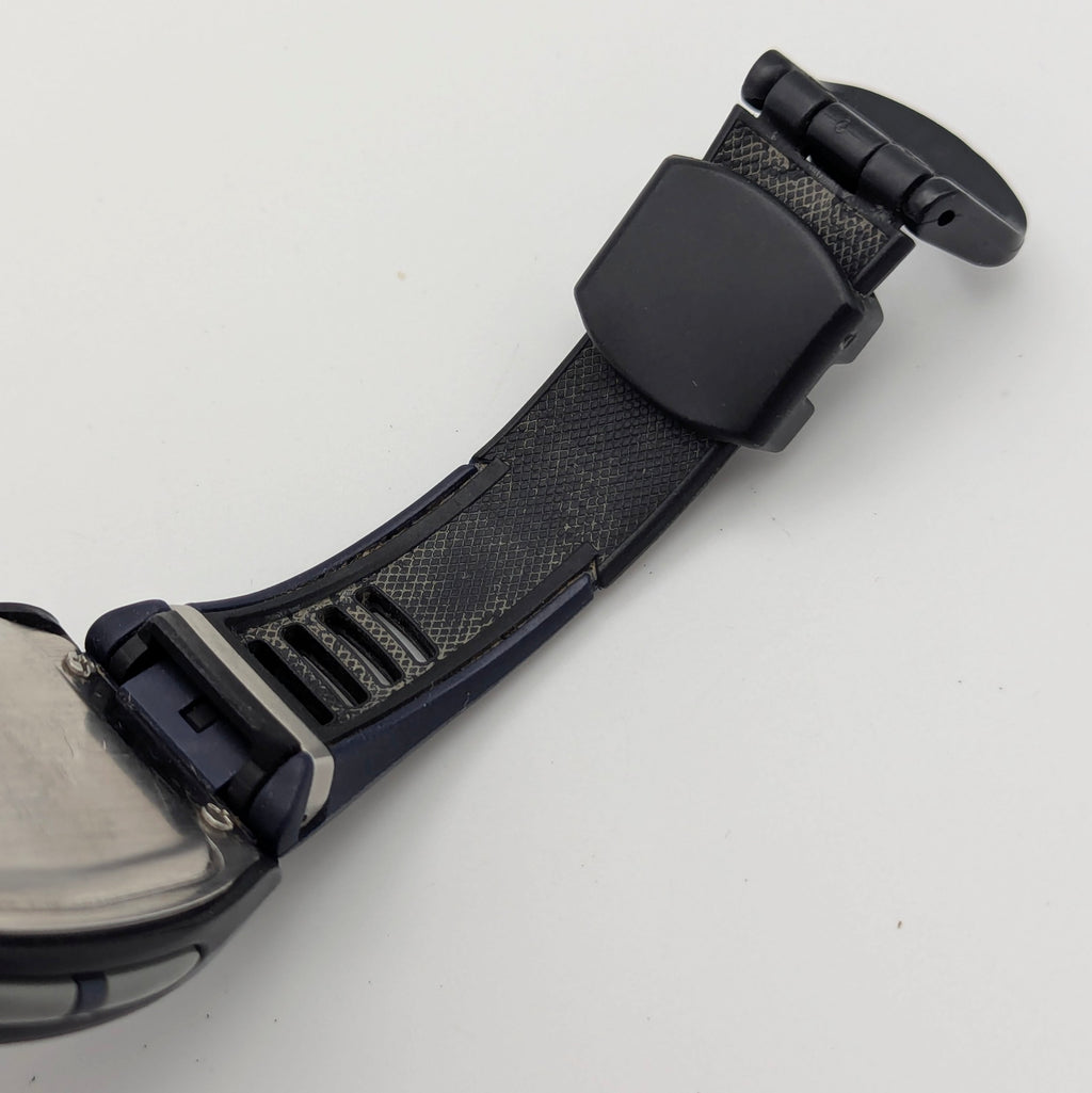 Casio Phys STP-100 Pedometer Watch — Navy/Black, Walking Calorie Counter, Sold Naked - Bezel & Hide