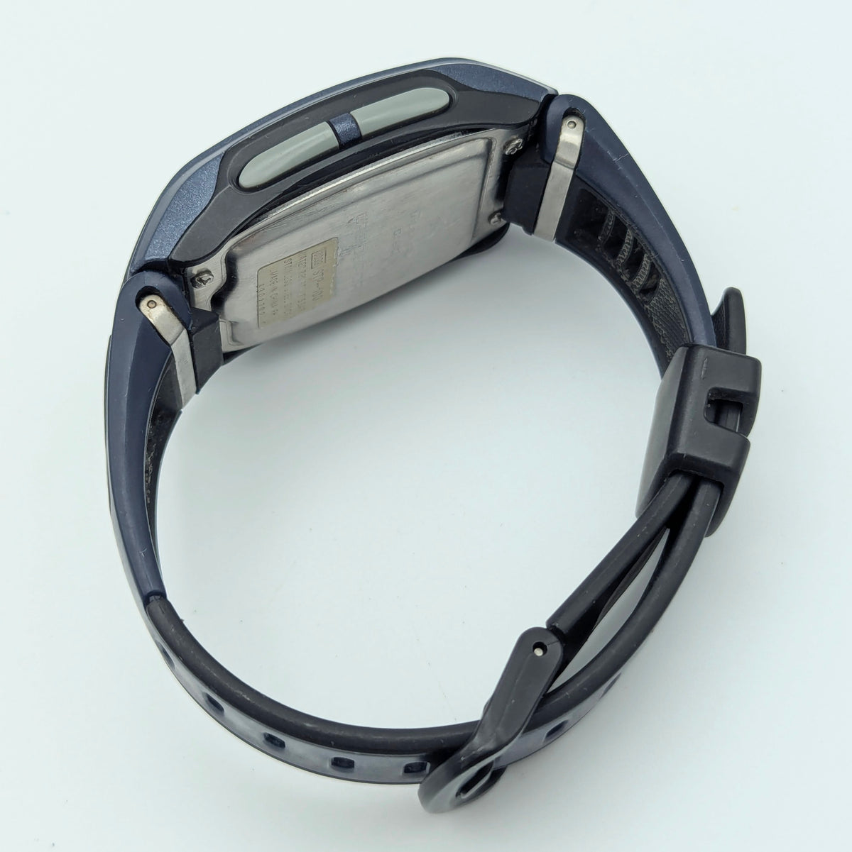 Casio Phys STP-100 Pedometer Watch — Navy/Black, Walking Calorie Counter, Sold Naked - Bezel & Hide
