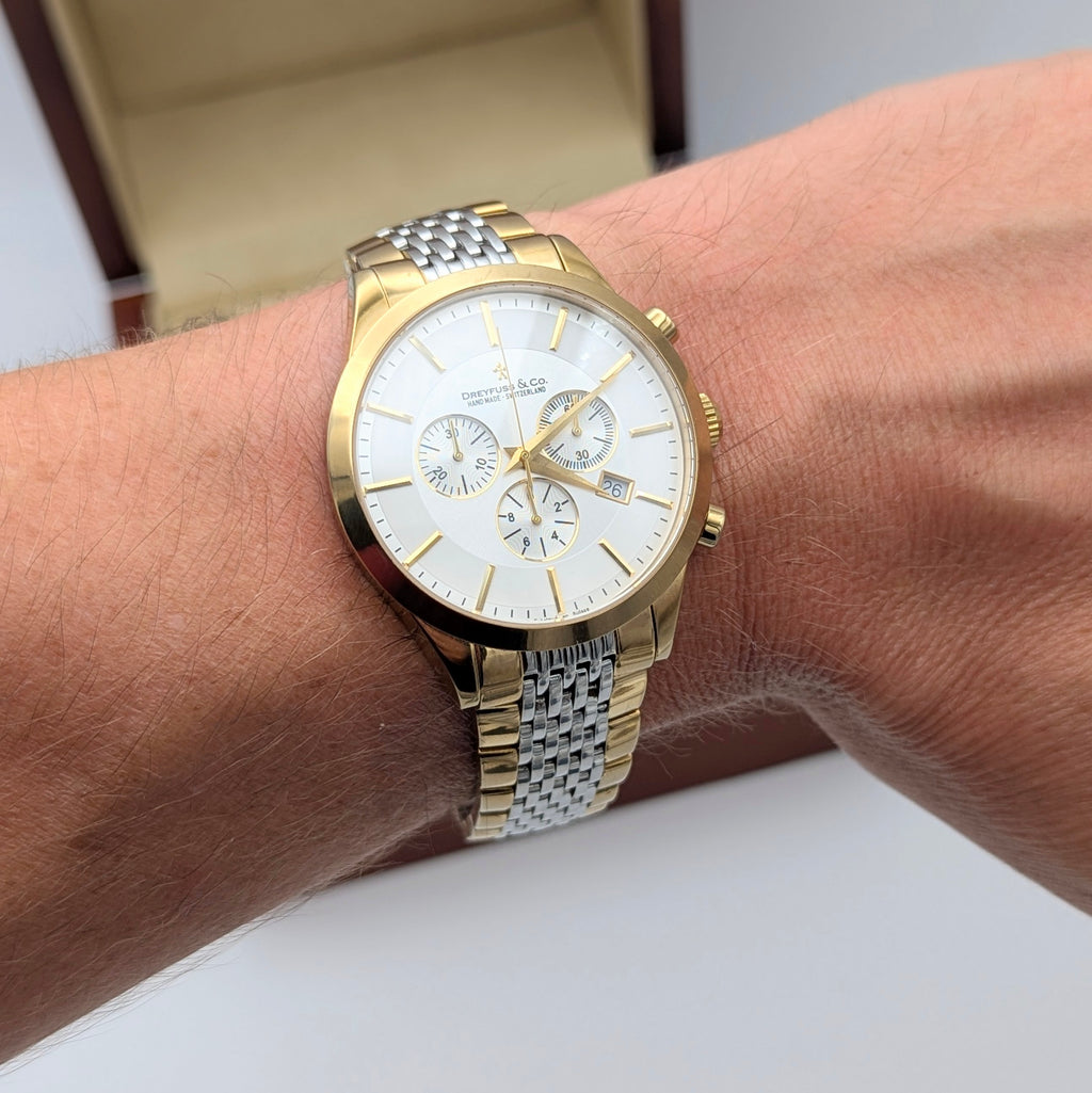 Dreyfuss & Co 1953 Series Quartz Chronograph - Bezel & Hide