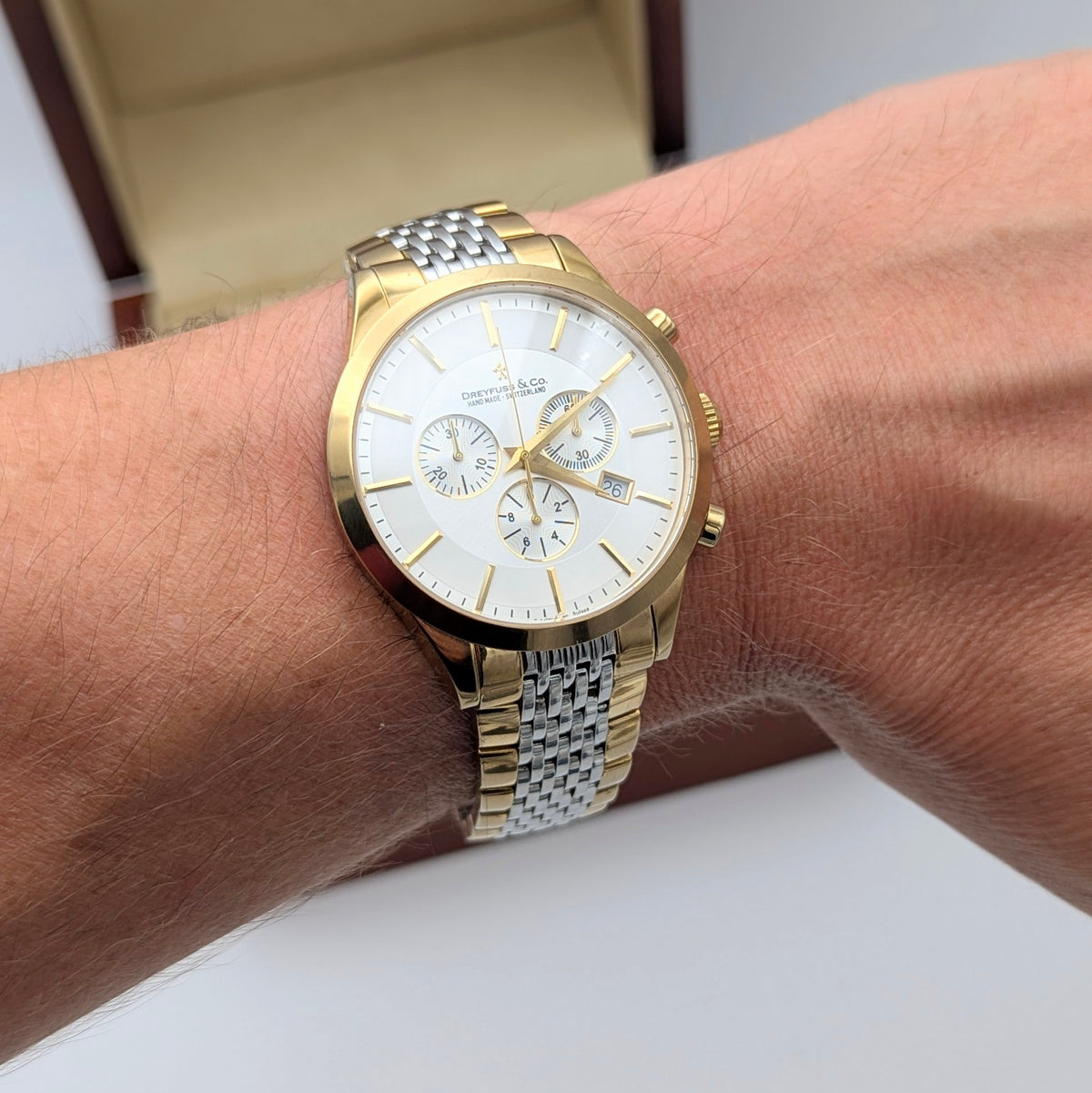Dreyfuss & Co 1953 Series Quartz Chronograph - Bezel & Hide