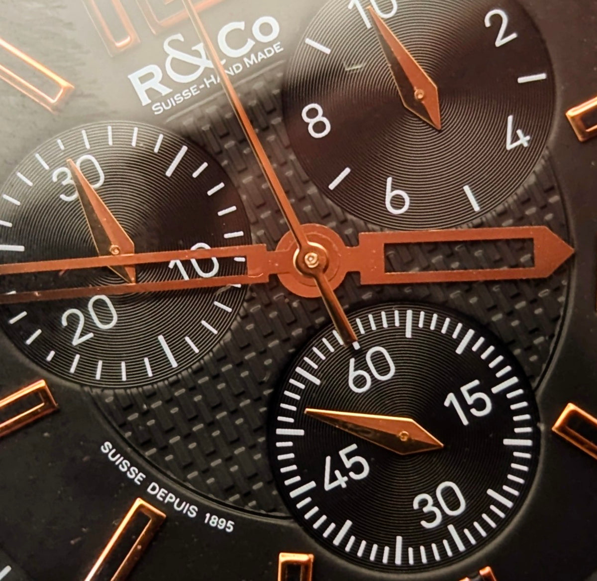 Rotary R&Co Suisse Chronograph — Bold Two-Tone Sports Chrono with Vintage Strap - Bezel & Hide