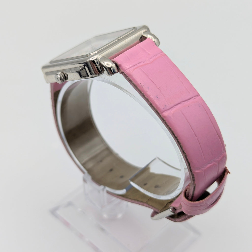Betty Boop Quartz Watch — Pink Strap, Rectangle Case, Sold Naked - Bezel & Hide