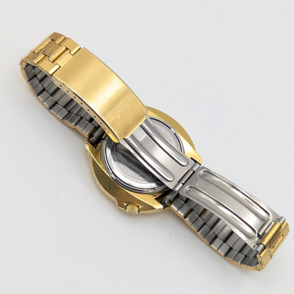 Bulova Accutron Safirglas Vintage Day-Date Watch – Circa 1970, Gold-Tone