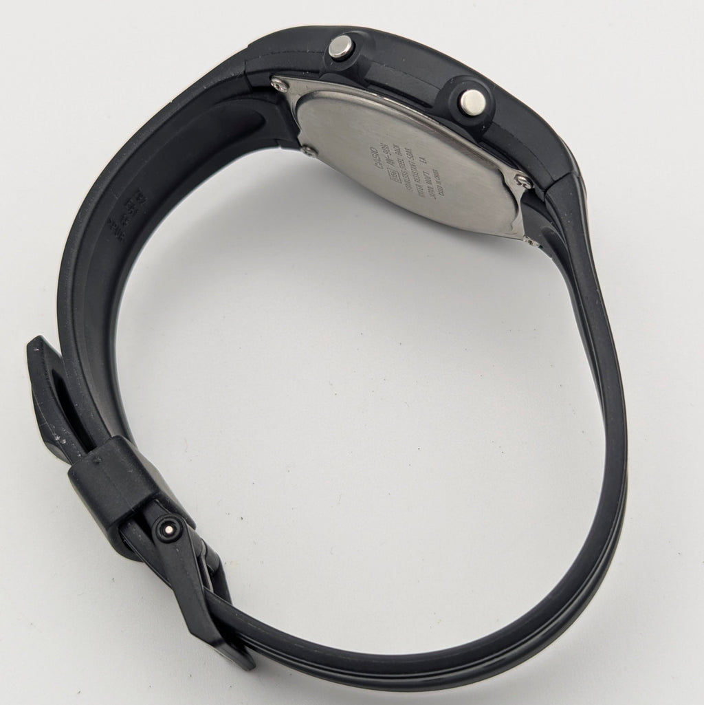 Casio AMW-90H Ana-Digi Watch — Black Resin, Gold Dial, Dual Time, Alarm, Sold Naked - Bezel & Hide