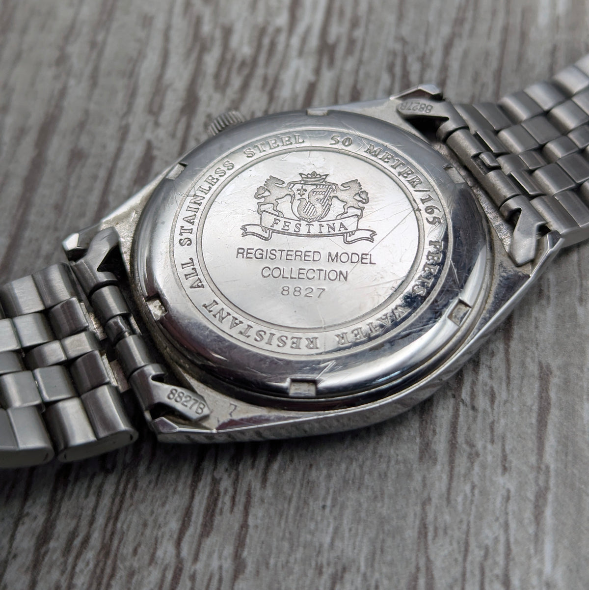Festina 8827 Men's Stainless Steel Quartz Watch - Bezel & Hide