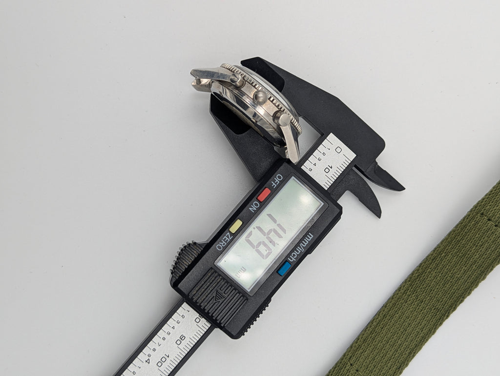 Lator Landeron Manual-Wind Chronograph | Black Dial & Olive Green Strap