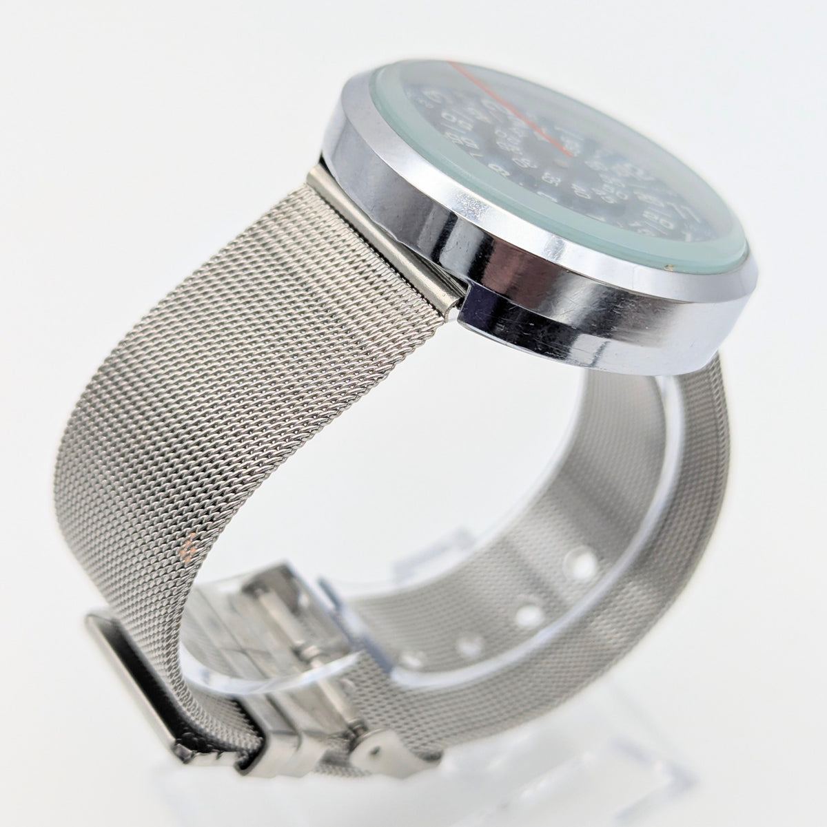 Raidu Spinning Disc Novelty Watch — Quartz, Mesh Strap, Sold Naked - Bezel & Hide