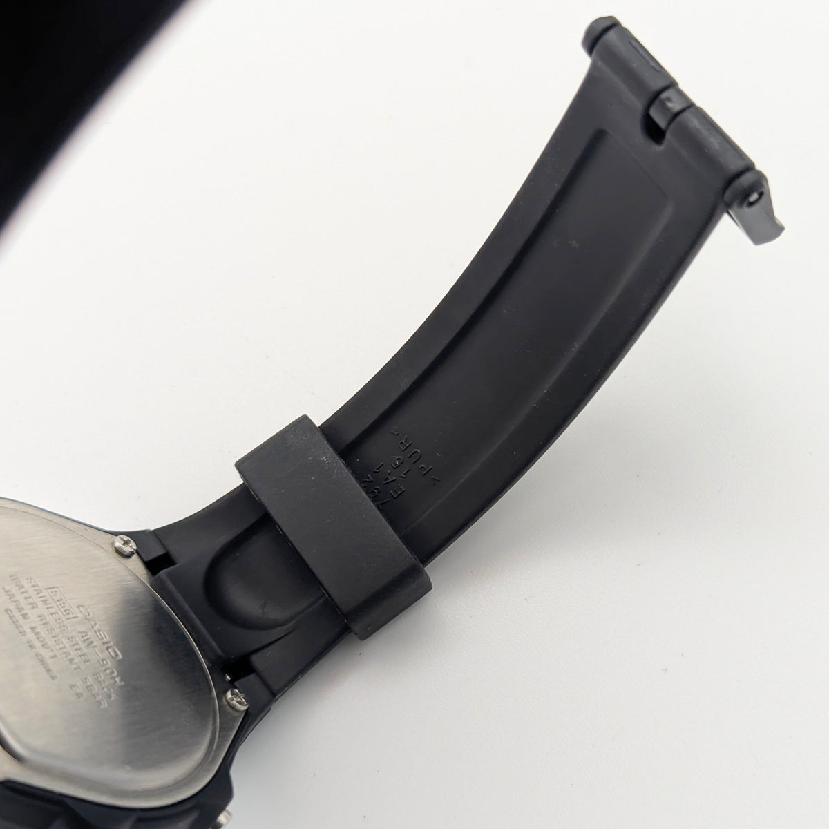 Casio AMW-90H Ana-Digi Watch — Black Resin, Gold Dial, Dual Time, Alarm, Sold Naked - Bezel & Hide