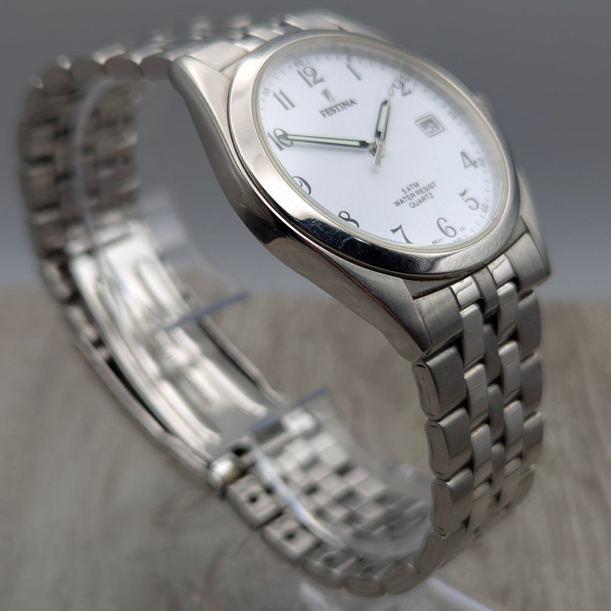 Festina 8827 Men's Stainless Steel Quartz Watch - Bezel & Hide