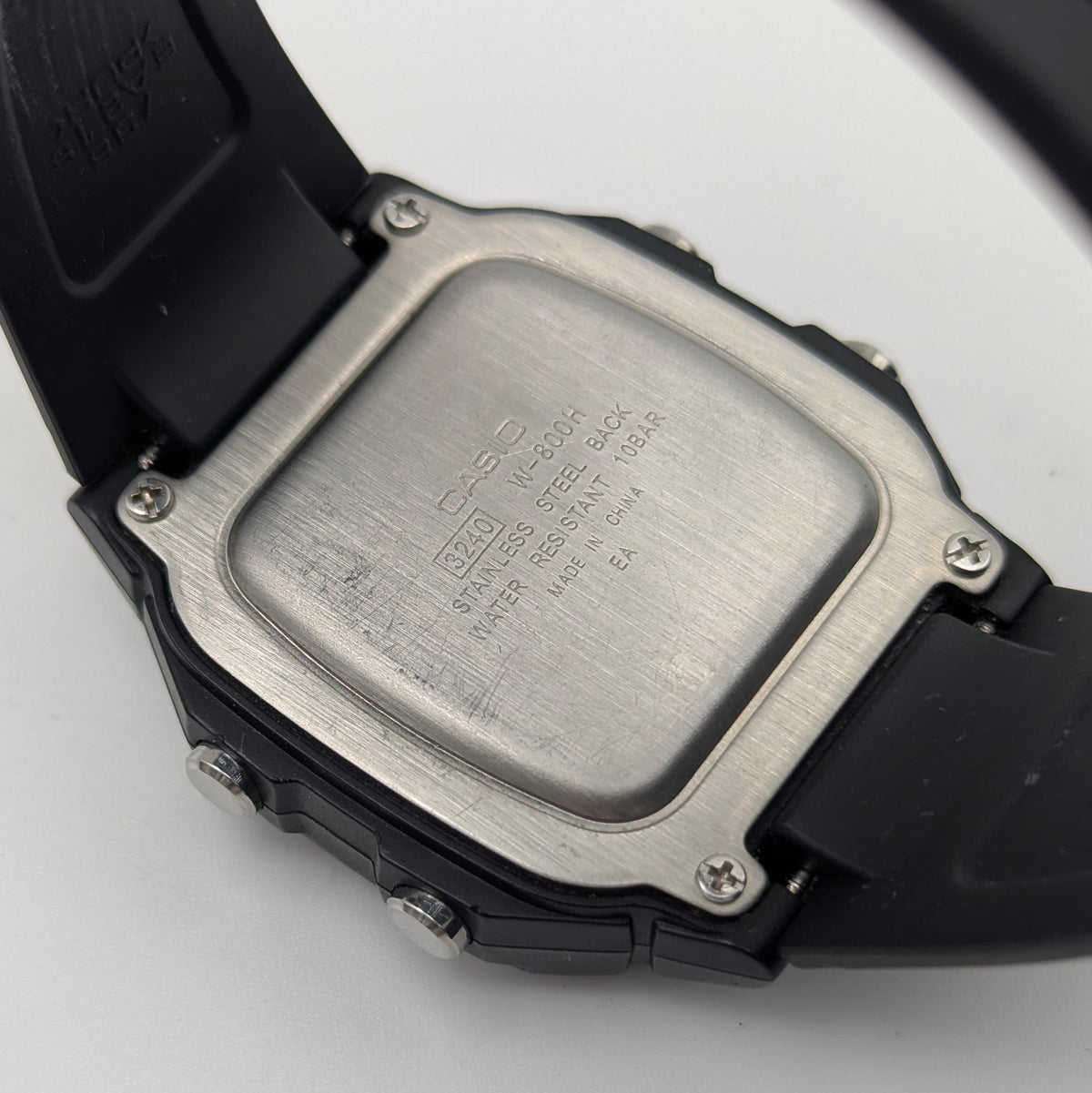 Casio W-800H Digital Watch — 100M Water Resistant, Sold Naked - Bezel & Hide