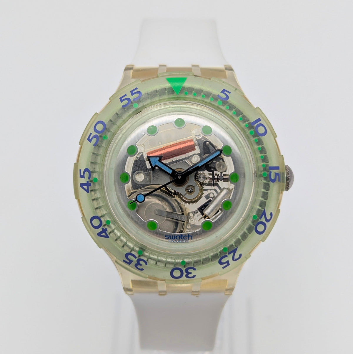 Swatch Scuba 200 SDZ100 — 1994 Seoul Olympic Commemorative, Swiss Quartz Diver, Sold Naked - Bezel & Hide