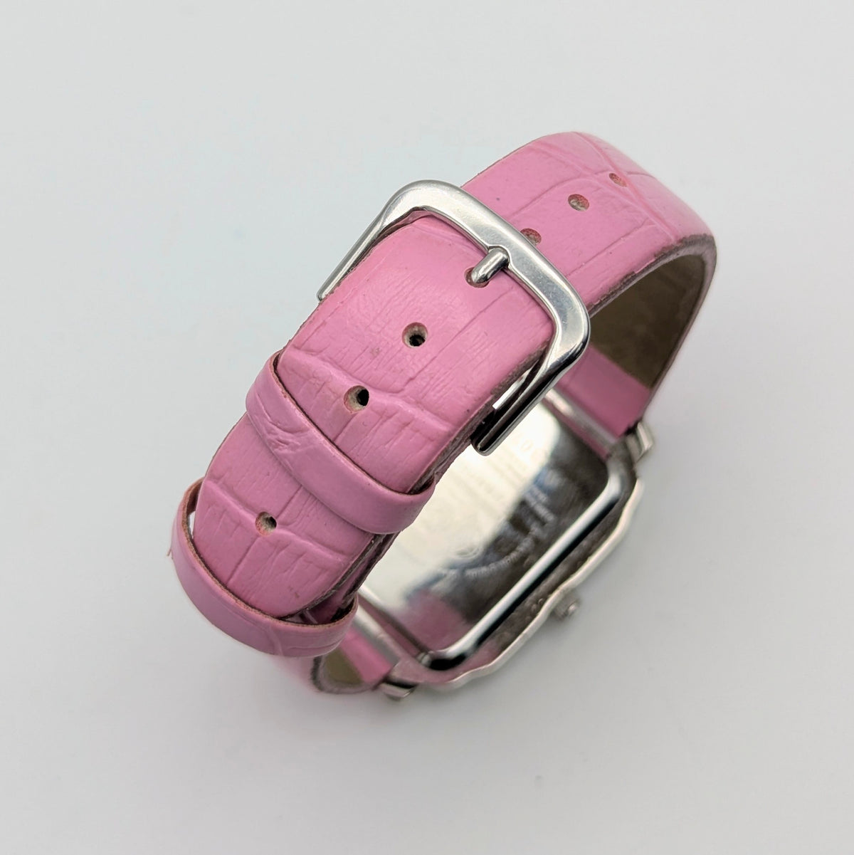 Betty Boop Quartz Watch — Pink Strap, Rectangle Case, Sold Naked - Bezel & Hide