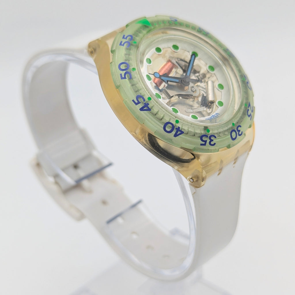 Swatch Scuba 200 SDZ100 — 1994 Seoul Olympic Commemorative, Swiss Quartz Diver, Sold Naked - Bezel & Hide