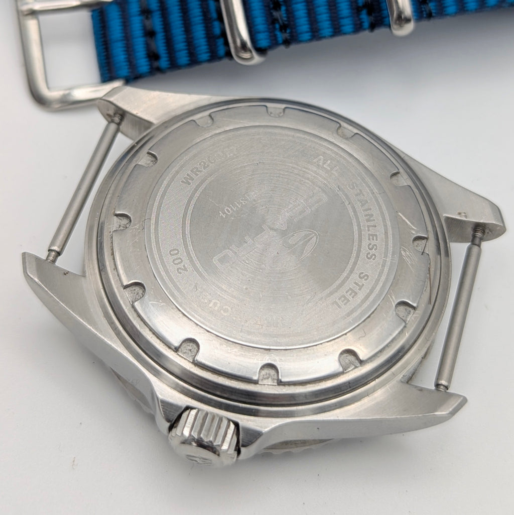Seapro GMT Scuba 200 Professional Quartz — Black Dial, Steel Case, Sold Naked - Bezel & Hide
