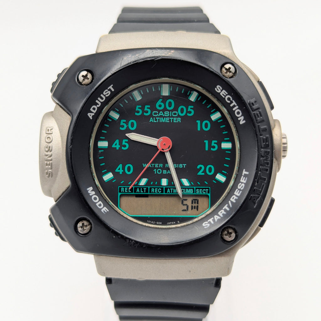 Casio APX-100 Altimeter — A Rare 90s Outdoor Sensor Watch, Sold Naked - Bezel & Hide