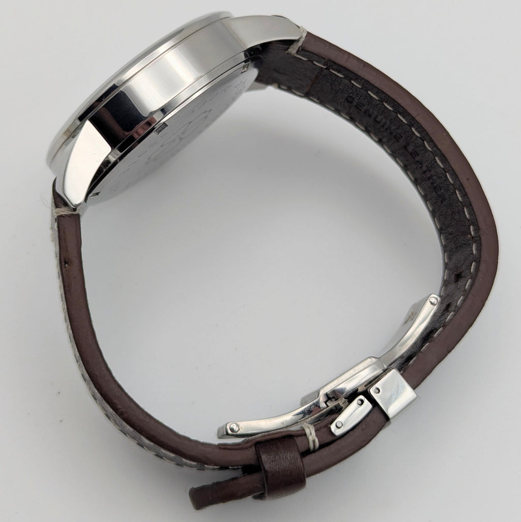 Haiken H40 Automatic Men's Watch — Anthracite Dial, G.B., Altitude-Tested, Brown Leather - Bezel & Hide